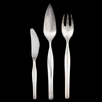 FISKBESTICK, 12+12+12, försilvrade, "Tapio" Tapio Wirkkala, Kultakeskus.