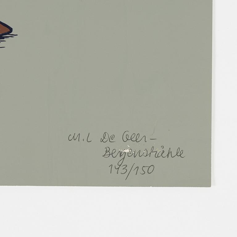 Marie-Louise Ekman, färgserigrafi, 1971, signerad 143/150.