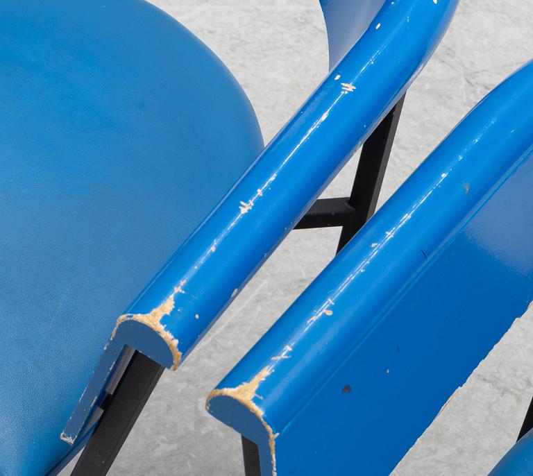 Lasse Pettersson & Lennart Notman, four armchairs, Swedese Vaggeryd, 1970s-80s.