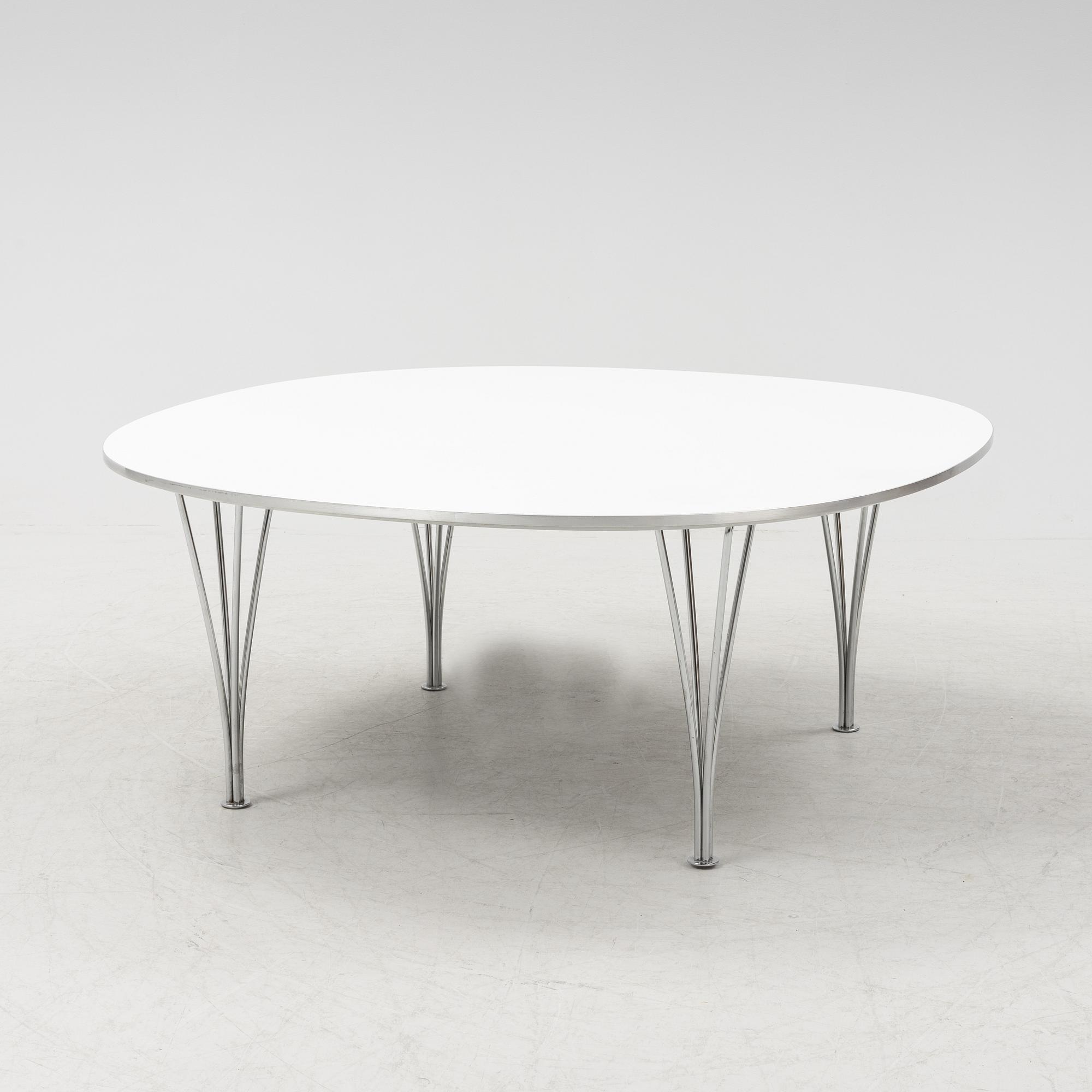 Bruno Mathsson, soffbord, "Supercirkel", Fritz Hansen, Danmark.