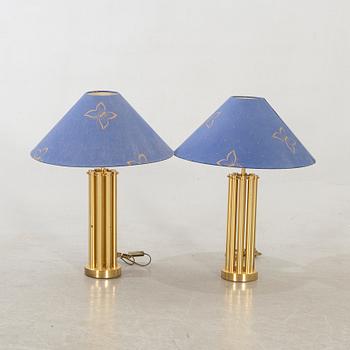 A pair of Josef Busche table lamps last part of the 20th century.