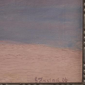 Gustaf Fjaestad, Tracks in the deep snow.