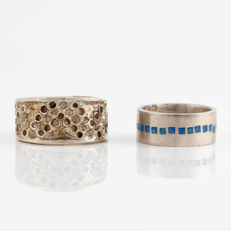 Lars Arby, six rings, silver. Gothenburg, among others, 1966 and 1976.