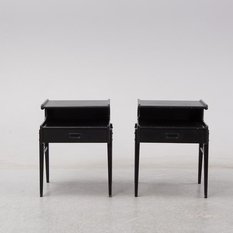 A pair of bedside tables, second half of the 20th century.