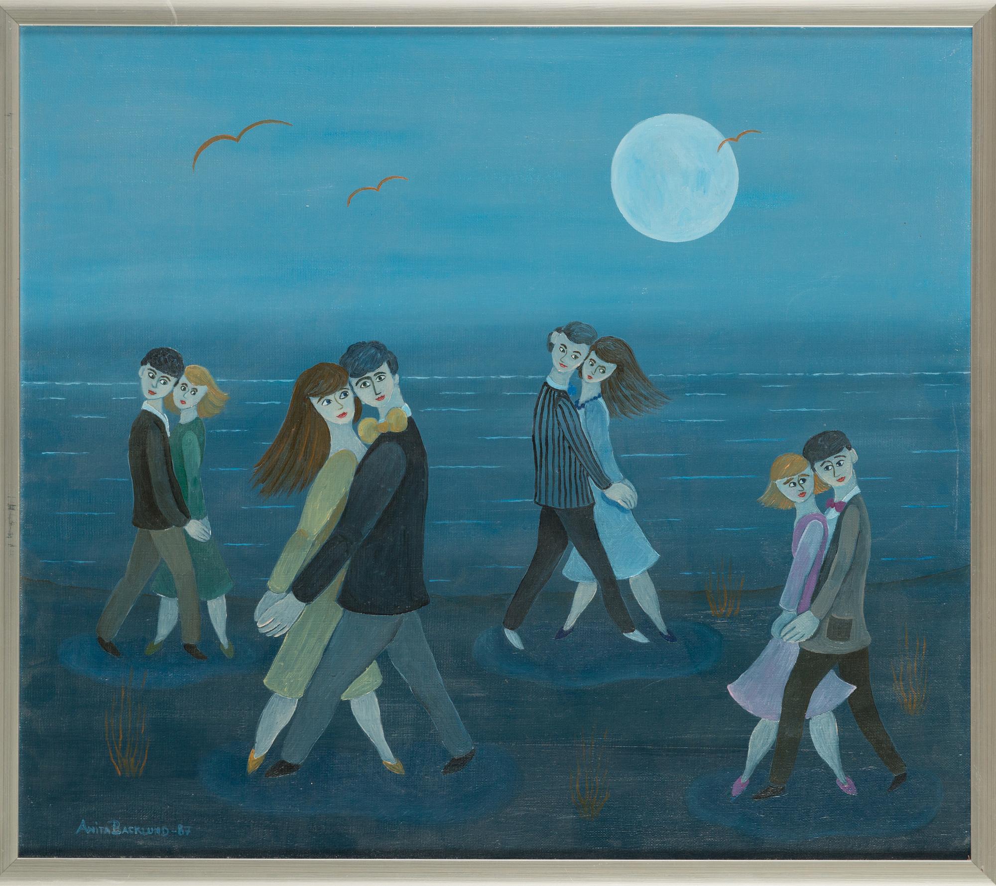 Anita Backlund, öljy kankaalle, signeerattu ja päivätty-87.