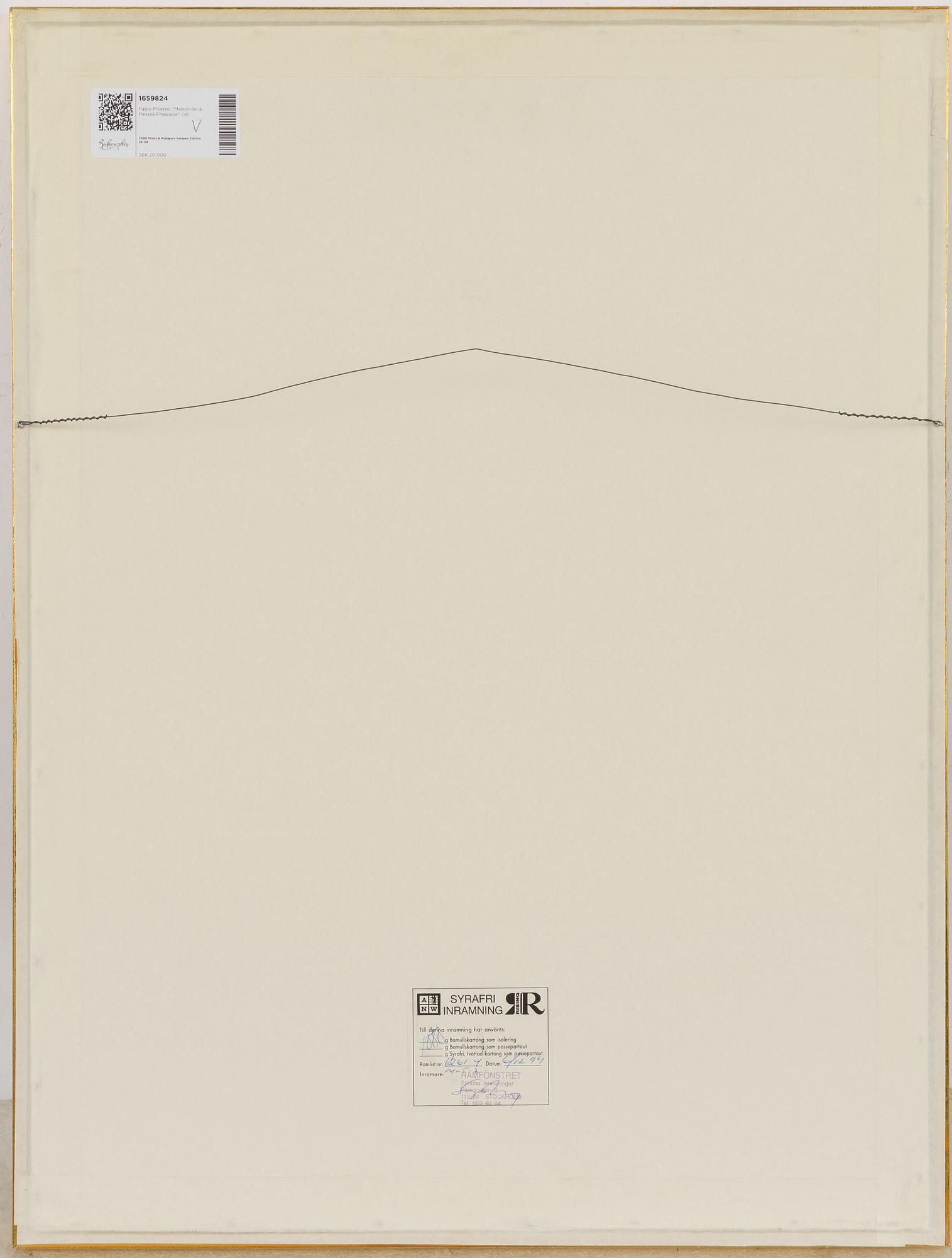 Pablo Picasso, "Maison de la Pensée Française".