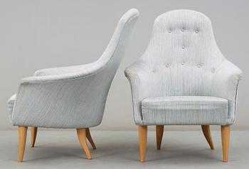 FÅTÖLJER,  ett par, Kerstin Hörlin-Holmquist, "Stora Adam", Triva-serien, Nordiska Kompaniet, 1950/60-tal.
