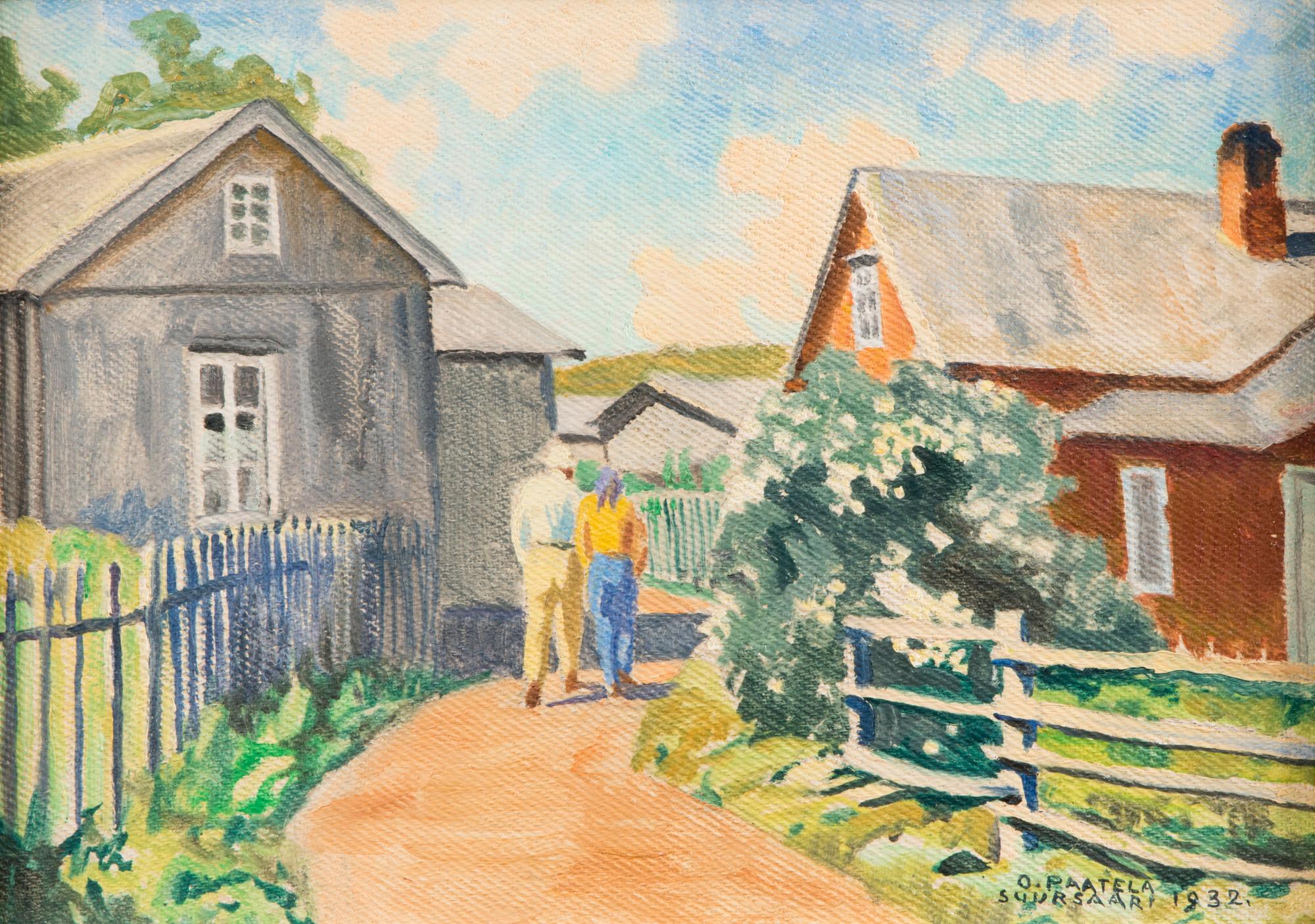 OSKARI PAATELA, oil on wood, signed and dated 1932.