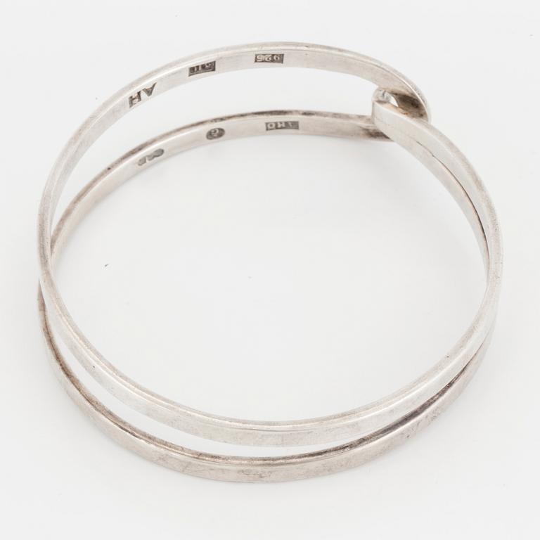 ANDERS HÖGBERG, stel armring, sterling silver, Göteborg 1979.