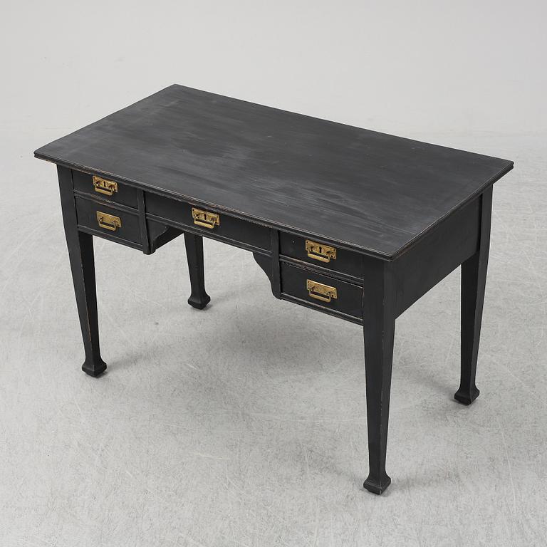 A painted pine desk, early 20th Century.