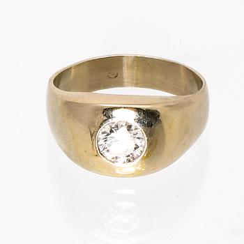 Ring 18K whitegold 1 brillian-cut diamond approx 0,50 ct,
approx G-H VS.