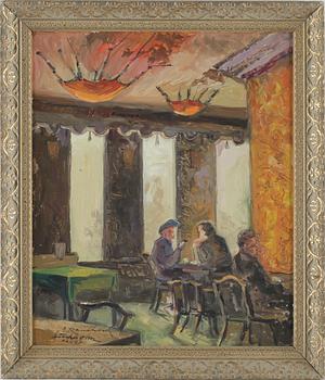 ERIK RAUTHOVI, olja på pannå, signerad.
