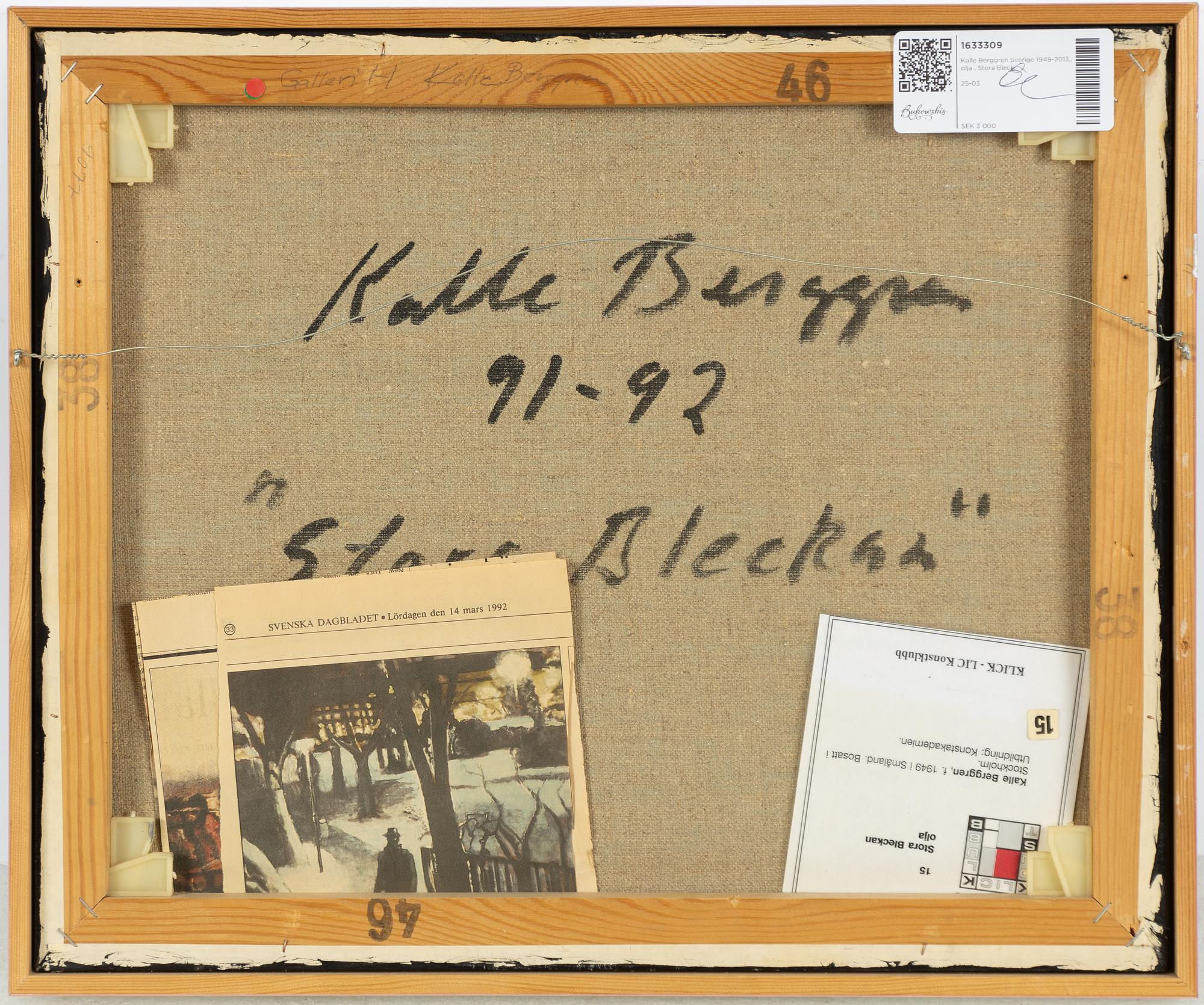 Kalle Berggren, "Stora Bleckan".