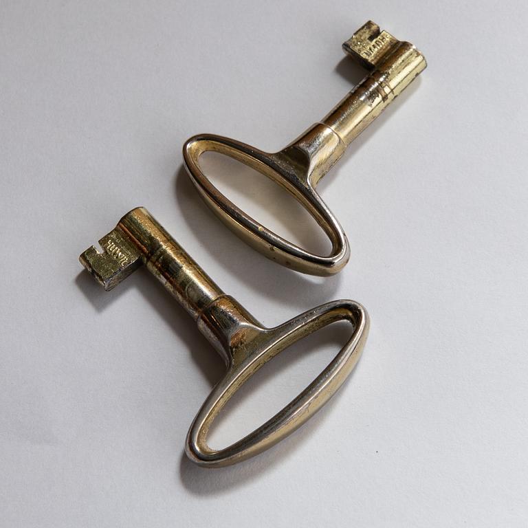 Bedside tables, a pair, mid-20th century.