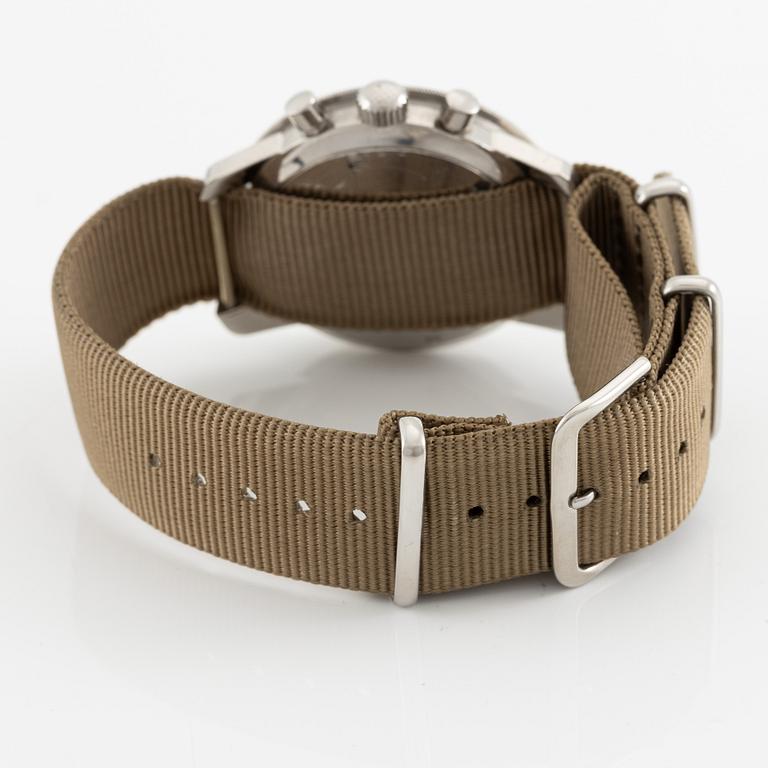 Lemania, "Viggen", "Tre Kronor", chronograph, wristwatch, 42 mm.