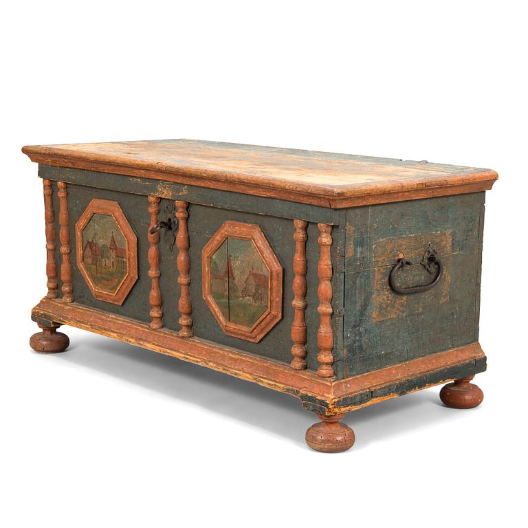 An 18th century Baroque style cassone/ chest.