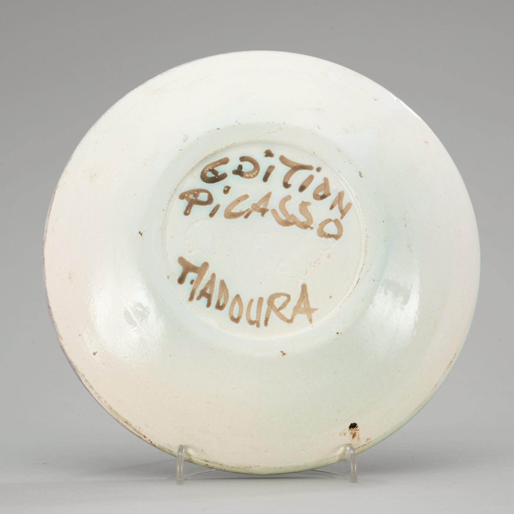 PABLO PICASSO, fat, "Toros", Madoura, Vallauris, Frankrike.