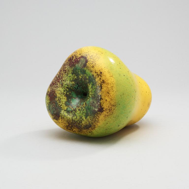 A Hans Hedberg faience pear, Biot, France.