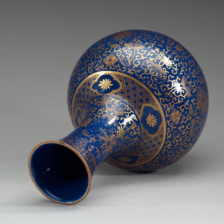 A powder blue vase, China, 20th Century.