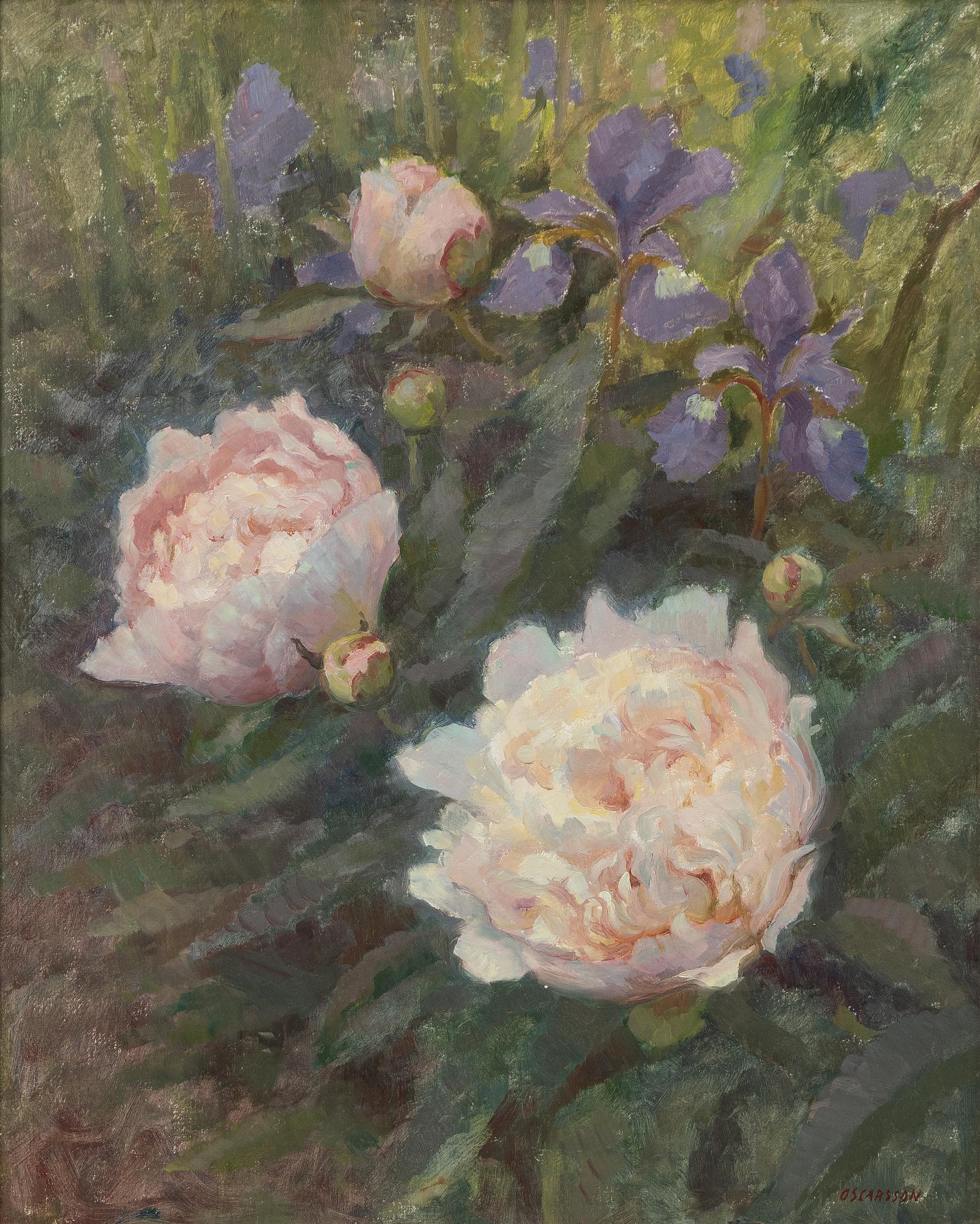 Bernhard Oscarsson, Peonies and irises.