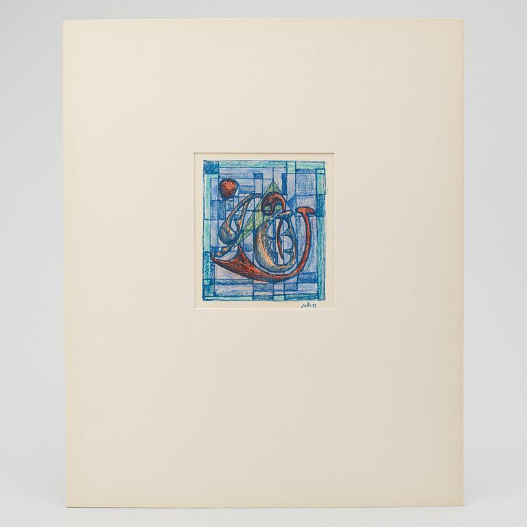 LARS ENGLUND, Chalk drawing, signed and dated -51.