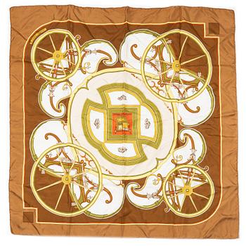 Hermès, two scarves "Camails" and "Washington's Carriage".