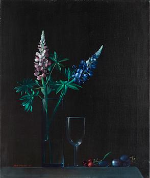 Jan Palmu, Still Life with Lupins in a Vase.