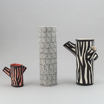 A set of three ceramic vases by Hay.