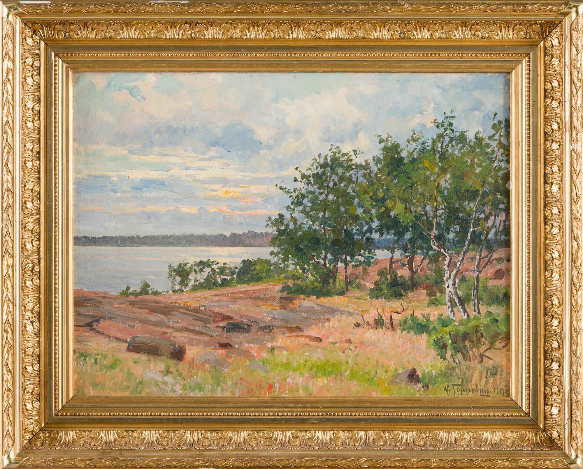 Woldemar Toppelius, Iltahämärä rannalla.