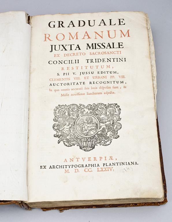 BOK, "Graduale Romanum...", Antwerpen 1774.