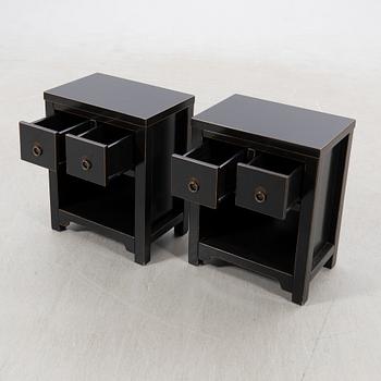 Nightstands, a pair, later part of the 20th century.