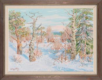 Einari Junttila, öljy kankaalle, signeerattu ja päivätty-73.