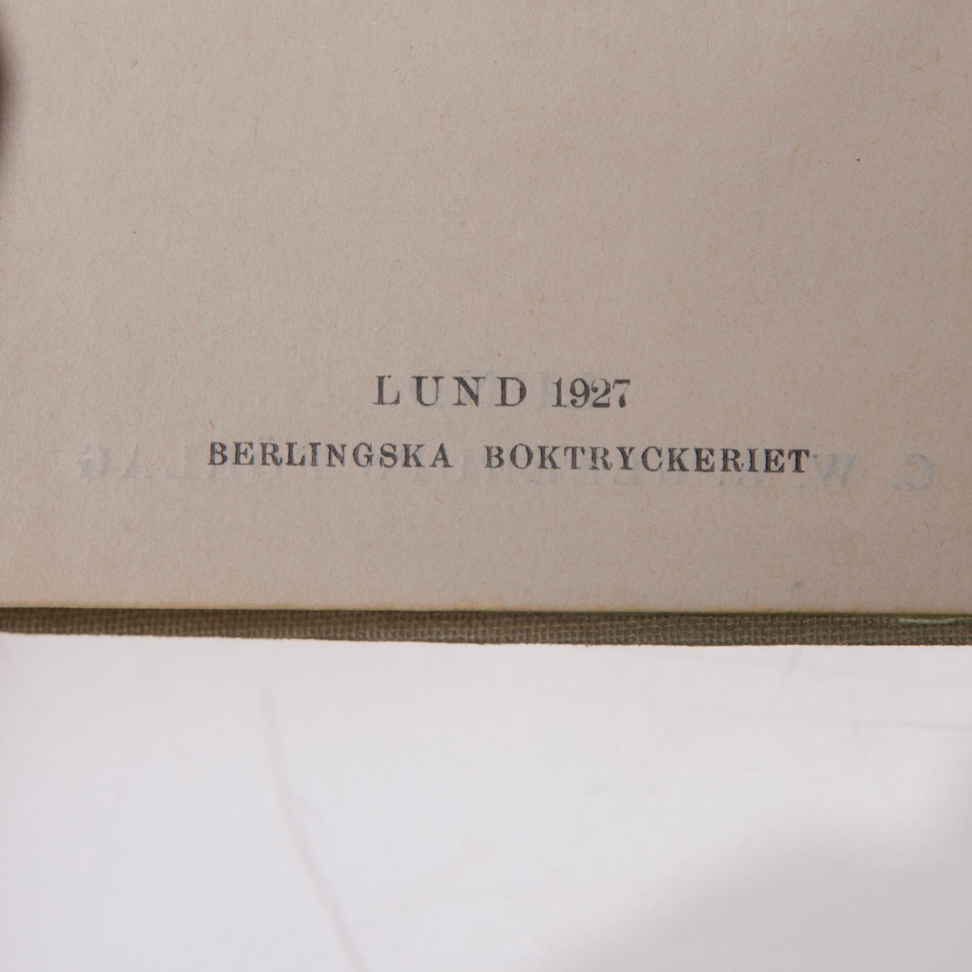 BOK, Ribbins Recepthandbok, M. Ljungdahl, C.W.K. Gleerups Förlag 1927 Lund.