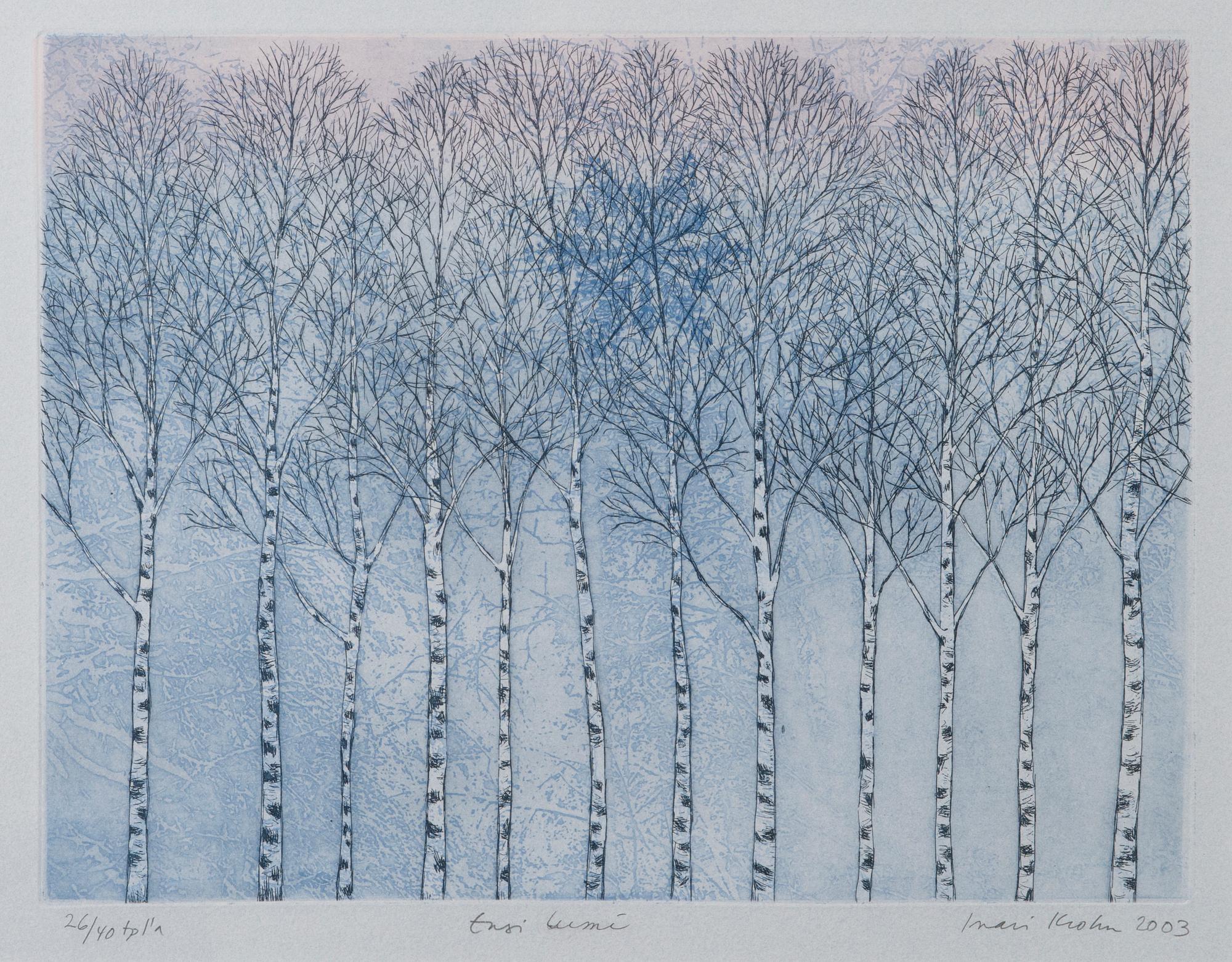 INARI KROHN, etching, signed and dated 2003.