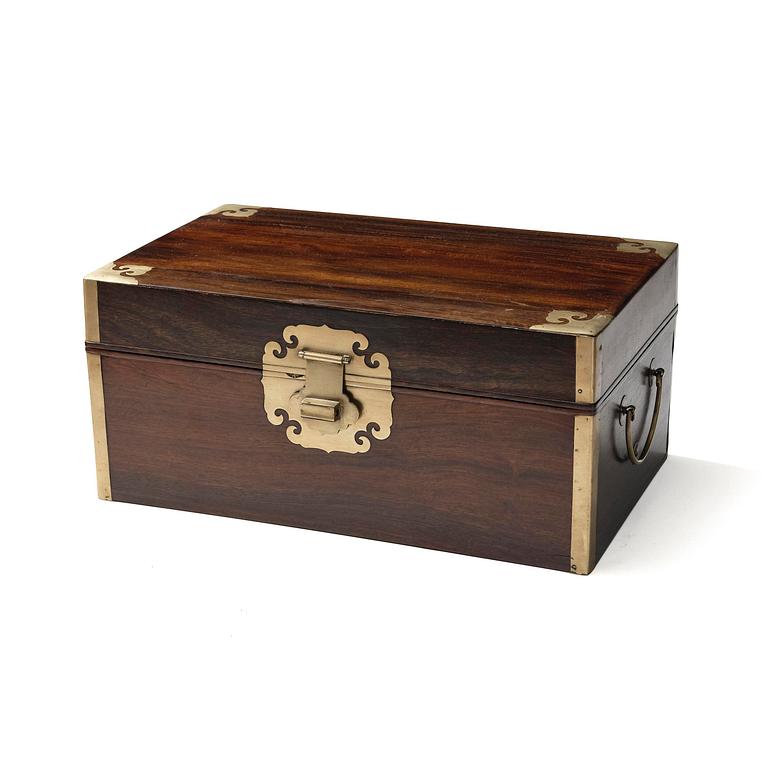 A Zitan document box, Qing dynasty, 17/18th century.