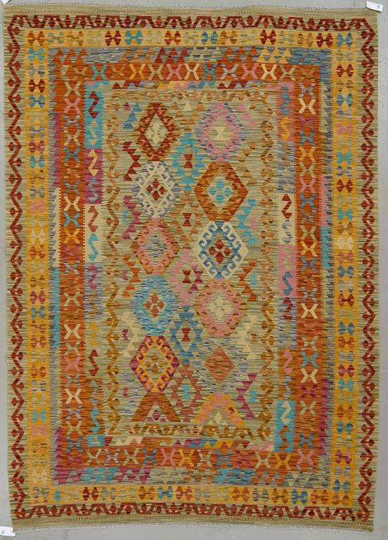 MATTA, Kelim Uzbek med växtfärger. Ca 290x211 cm.