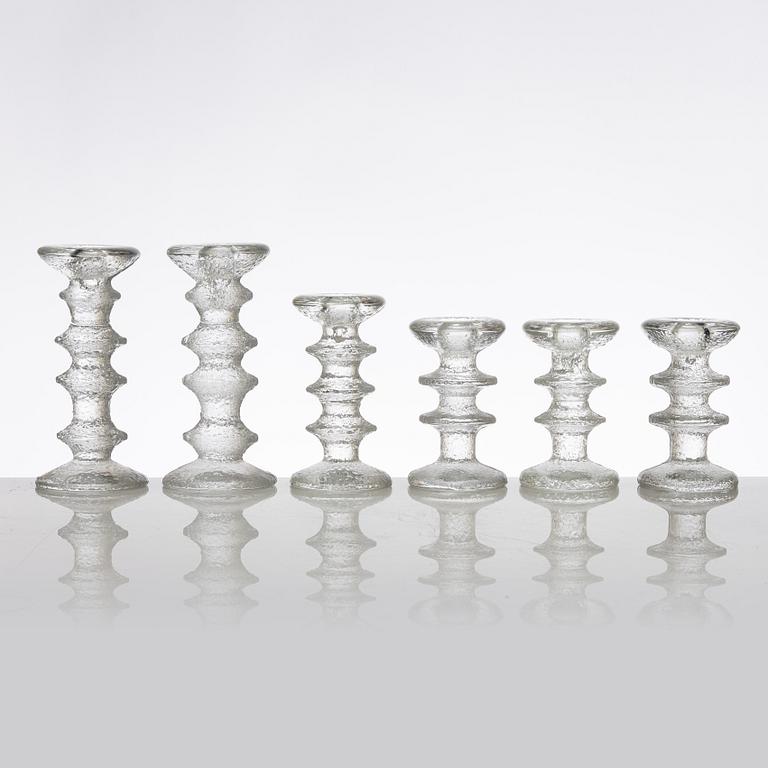 Timo Sarpaneva, ljusstakar, 6 st, "Festivo", Iittala, Finland.