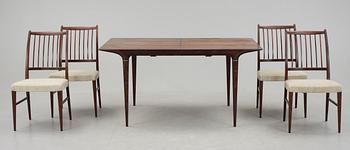 MATBORD samt STOLAR, 4 st, Svante Skogh, 1960/70-tal.