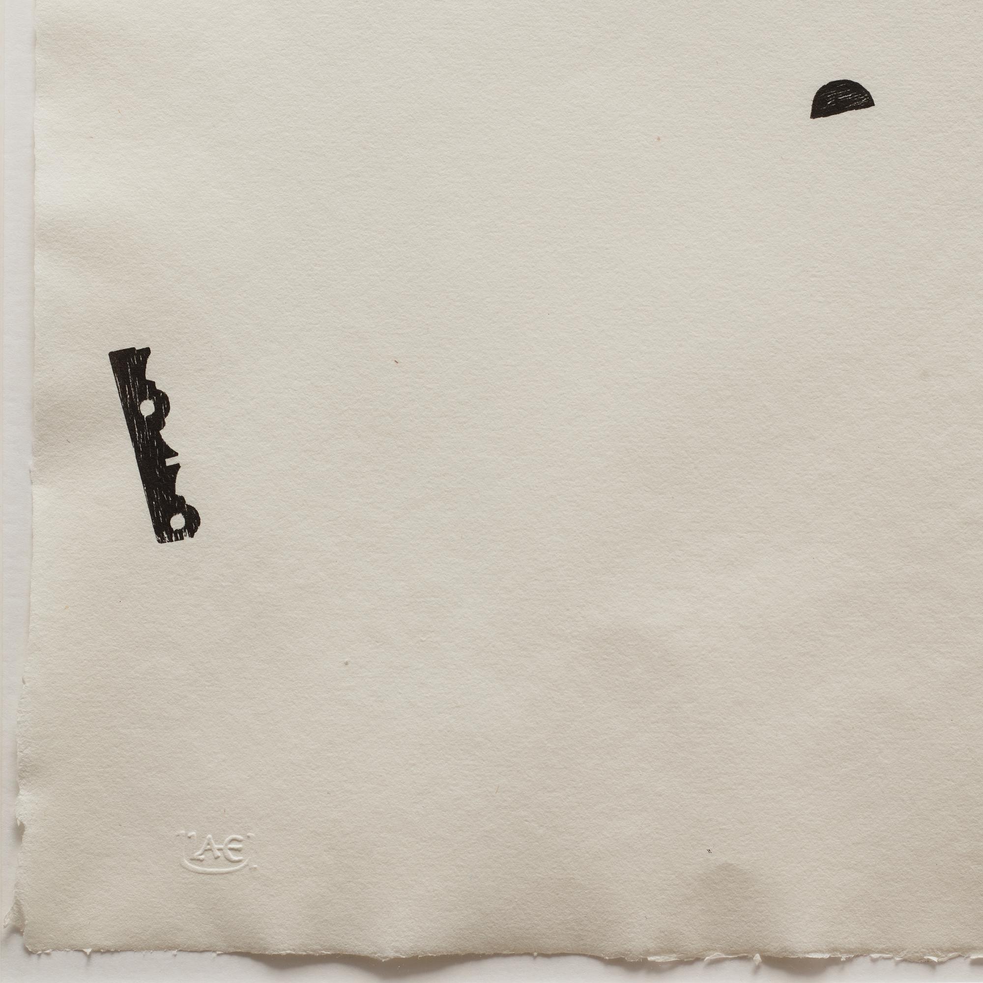 Joel Shapiro, träsnitt, 1985. Signerad och numrerad 37/44.