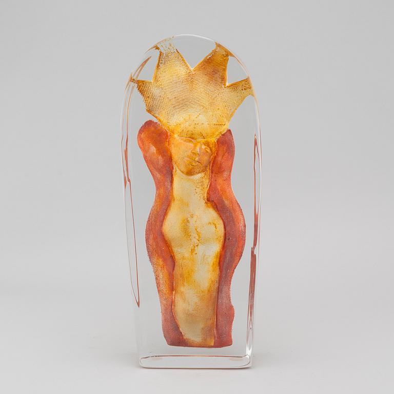 A unique signed glass sculpture by Erika Höglund for Målerås.
