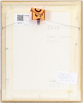 Ivan Ivarson, Roses in a glass vase.