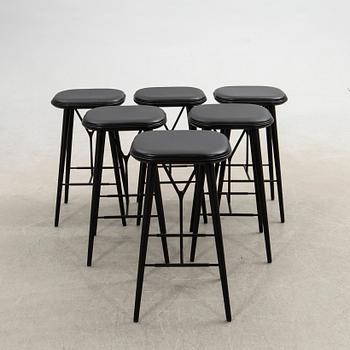 Space Copenhagen, barstolar, 6 st, "Spine", Fredericia, Danmark, 2019.