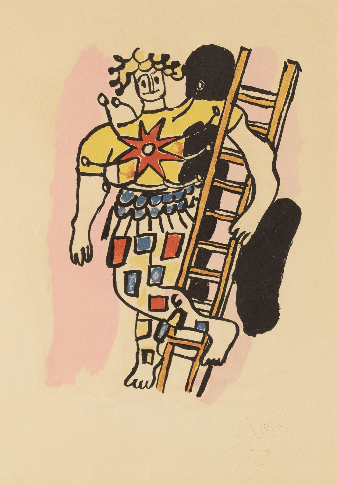 A Fernand Léger lithograph in colors from "Cirque, 1950.