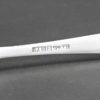 FISKBESTICK, 24 st, silver, "Rosenholm", GAB, 1968-72. Tot 1080 gram.