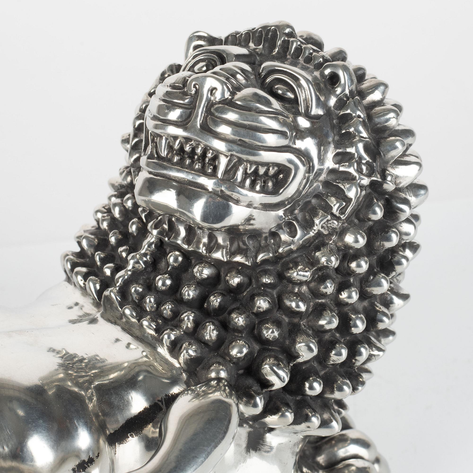 Anna Petrus, a pewter sculpture of a lion, Svenskt Tenn, Stockholm, 2016.