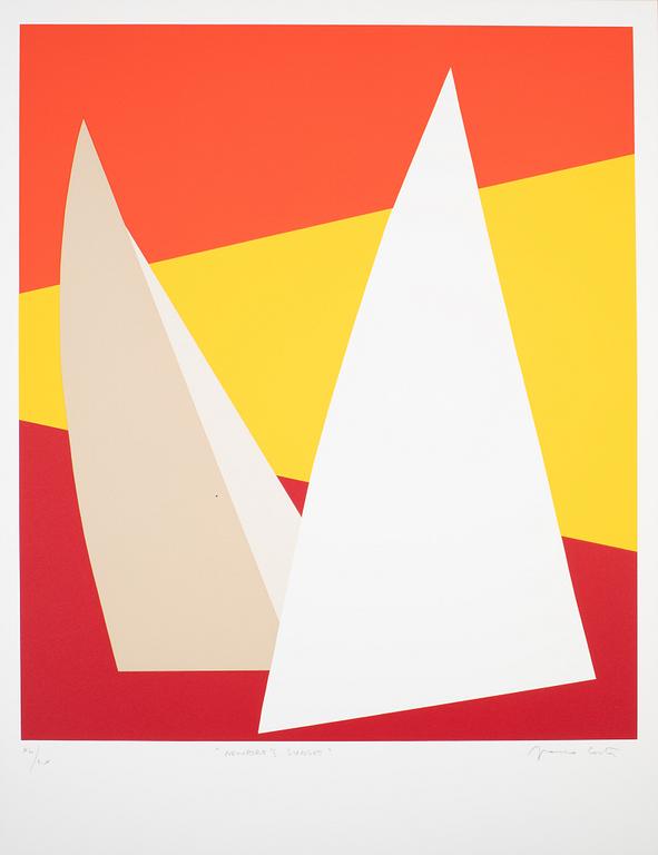 Franco Costa, "Red spinnaker in Florida", "Newport's sunset", "Out on the sea", "Dreaming the Sea" (4).