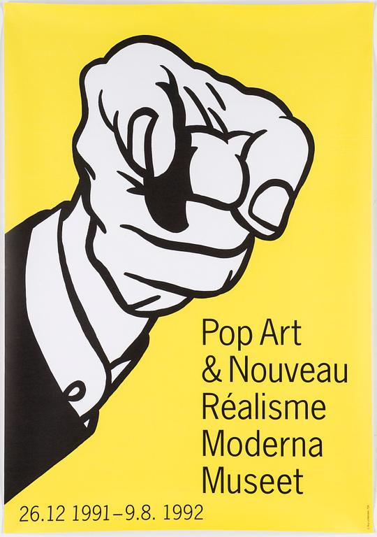 ROY LICHTENSTEIN (efter), utställningsaffisch, 1991, Moderna Museet, Stockholm.