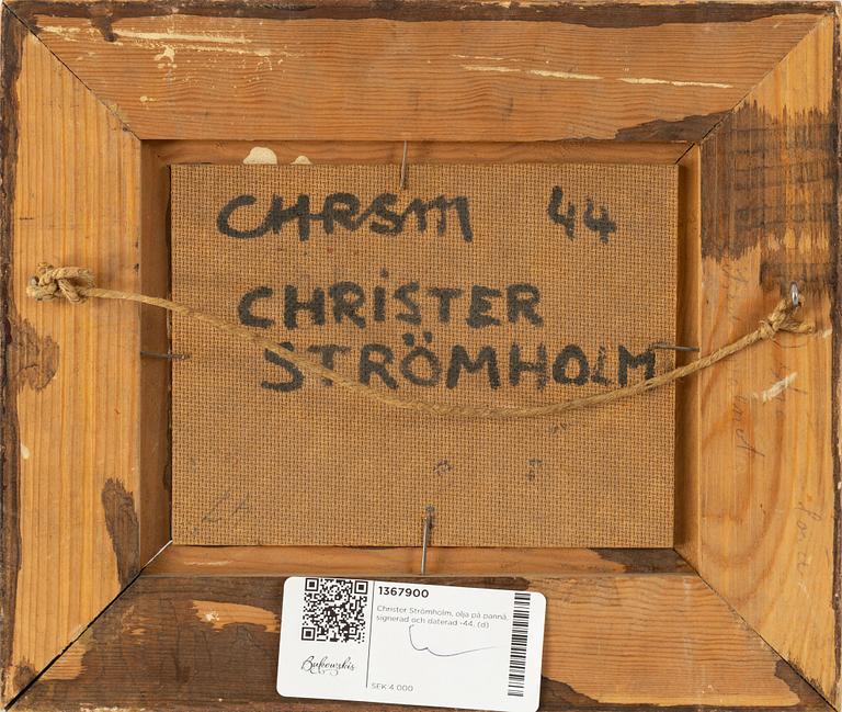 Christer Strömholm, oil on panel, signed and dated -44.