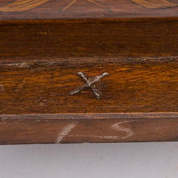 A pair of Dutch 19th Century chairs with inlays.