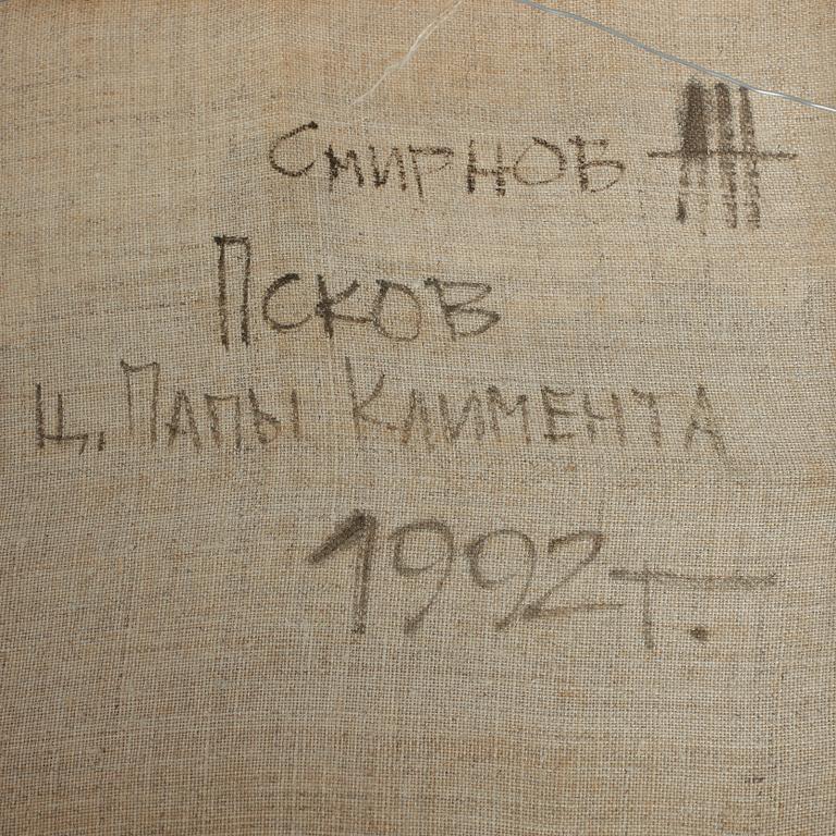 OKÄND KONSTNÄR, Ryssland, olja på duk, Signerad Smirnov.